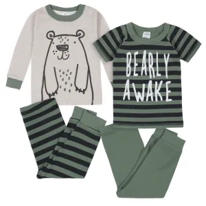 4-Piece Infant & Toddler Boys Bear Snug Fit Cotton Pajamas