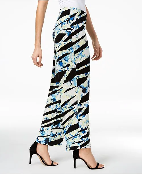 Alfani Printed Wide-Leg Pants