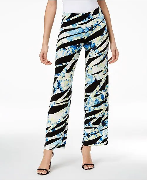 Alfani Printed Wide-Leg Pants