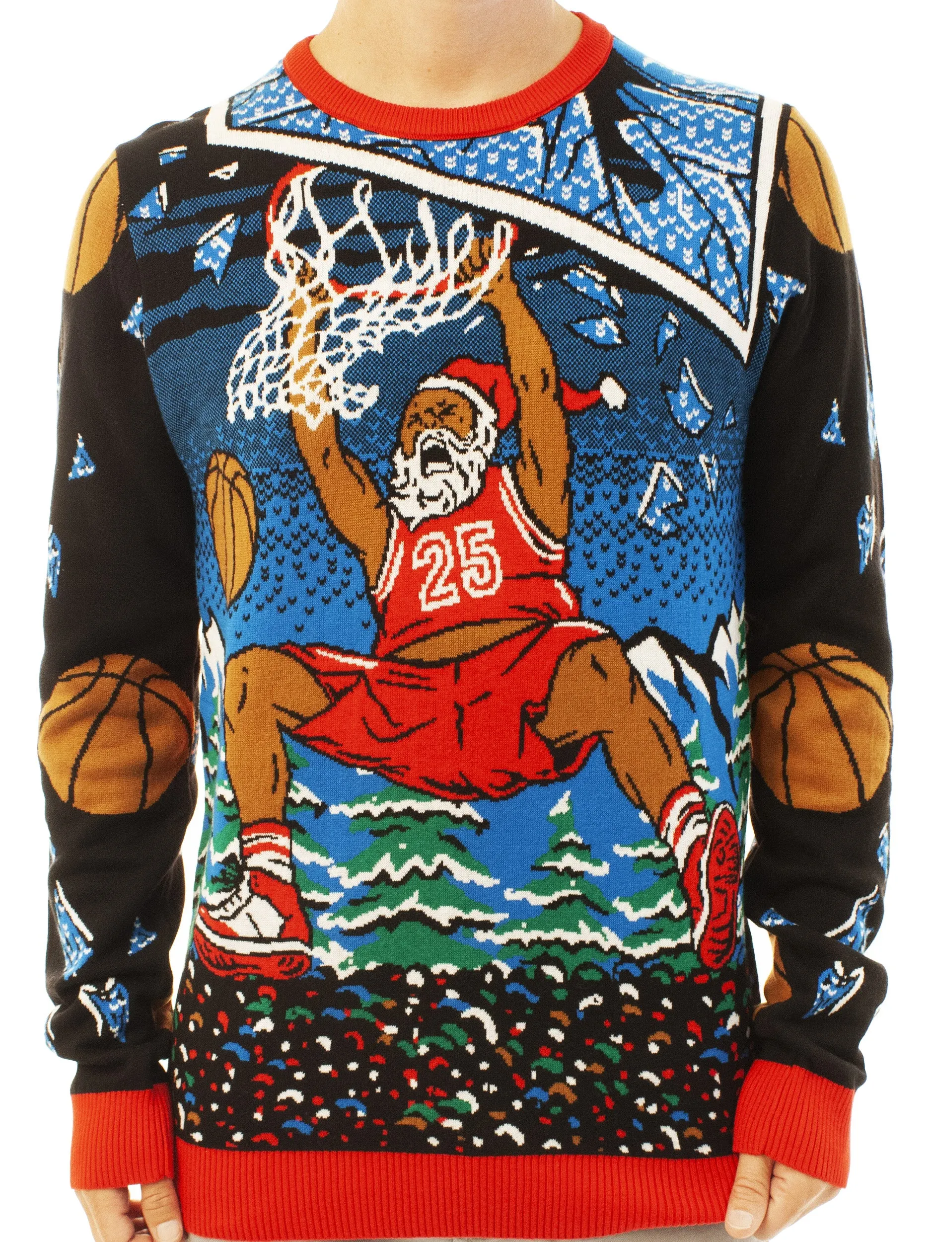 Basketball Santa | Ugly Christmas Sweater For Men & Women | Unisex Sizing