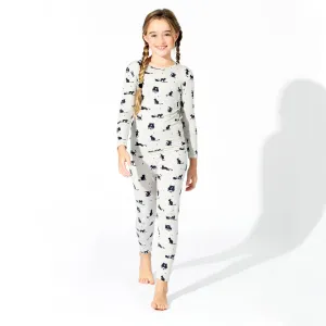 Black Cat Halloween Bamboo Kids Pajamas