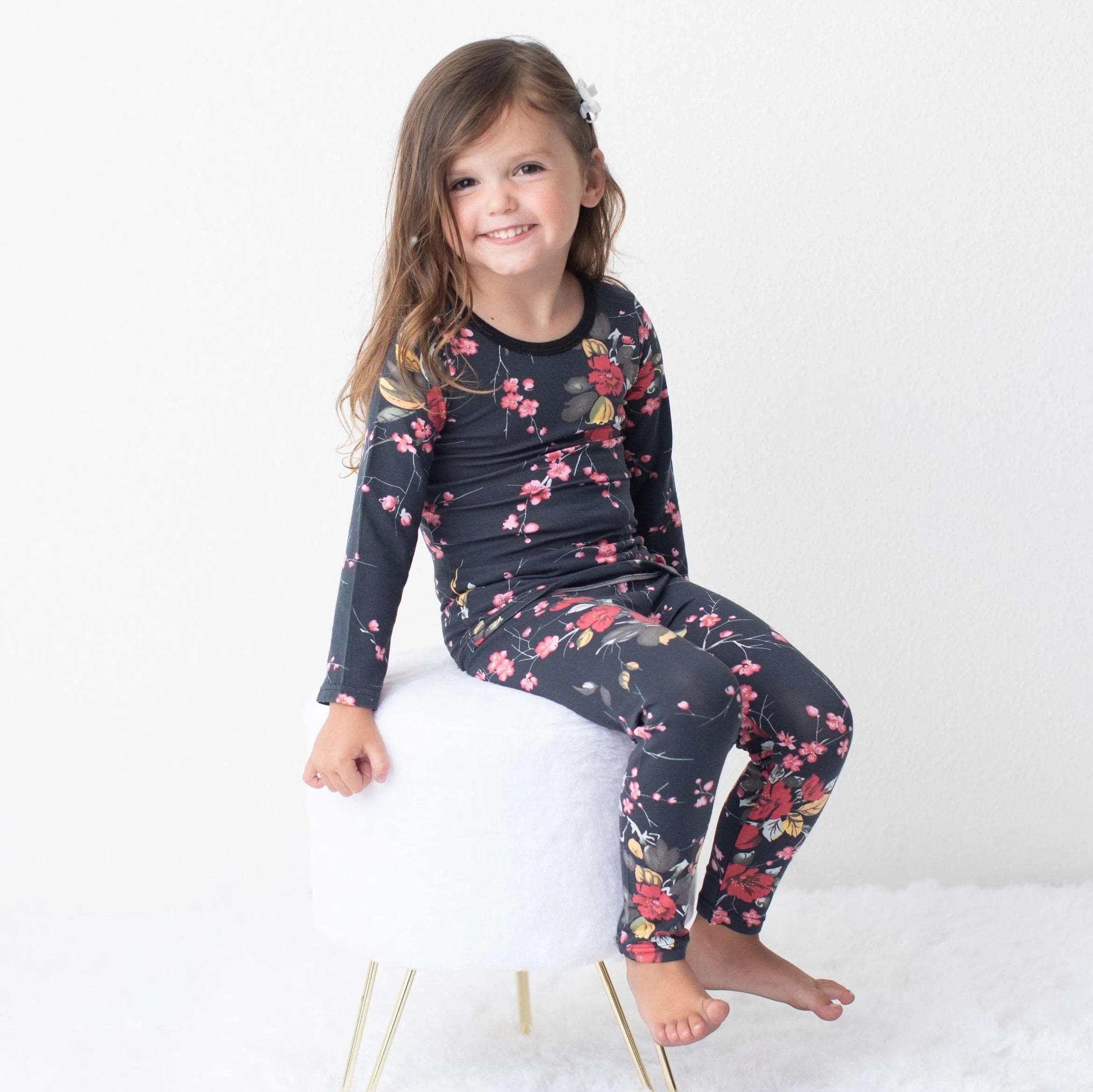 Cherry Blossom Black Pajama