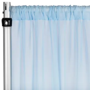 Chiffon Curtain Drape 12ft H x 58" W Panel - Baby Blue