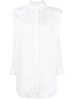 CUTOUT-DETAIL POPLIN SHIRT-DRESS