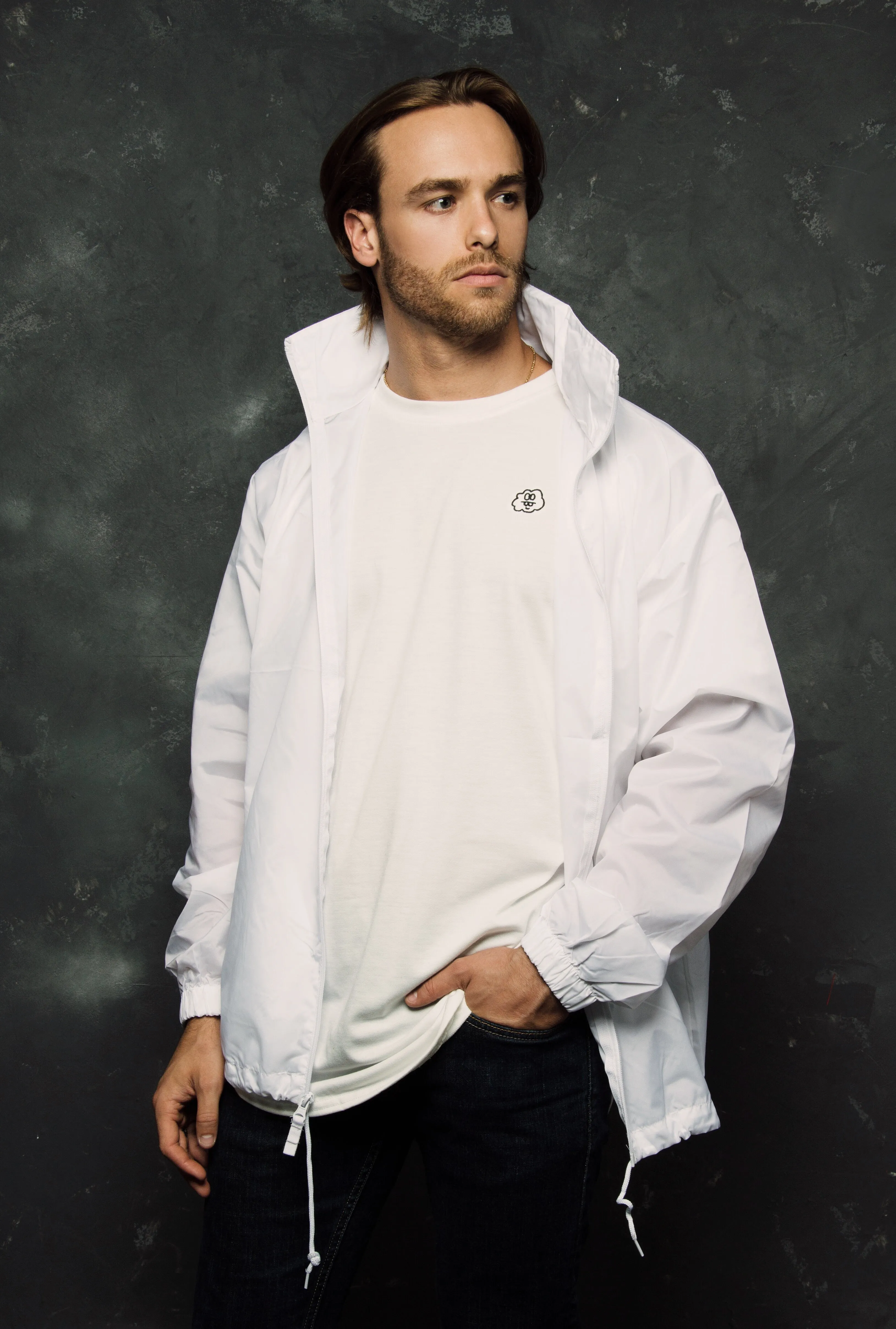 Essential Windbreaker (White)