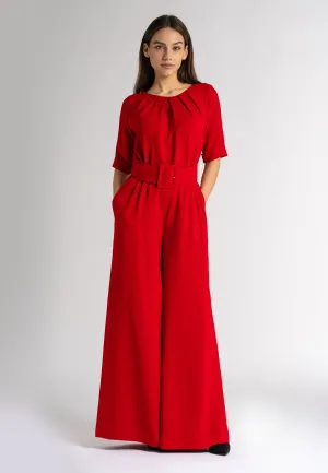 Giulia Jumpsuit Red: Elegant Women's Clothing | Italian Fashion Brands