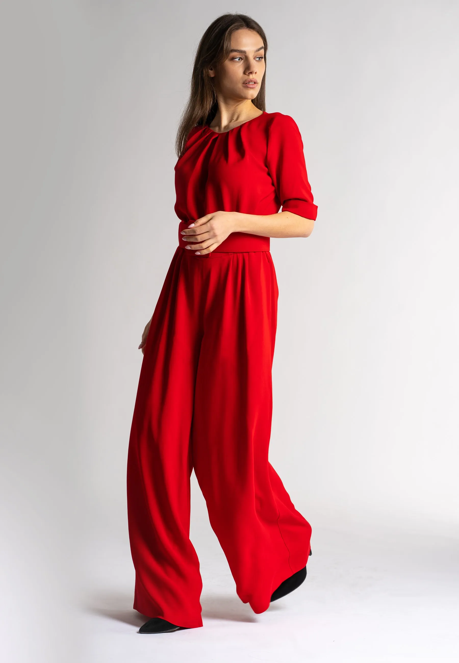 Giulia Jumpsuit Red: Elegant Women's Clothing | Italian Fashion Brands