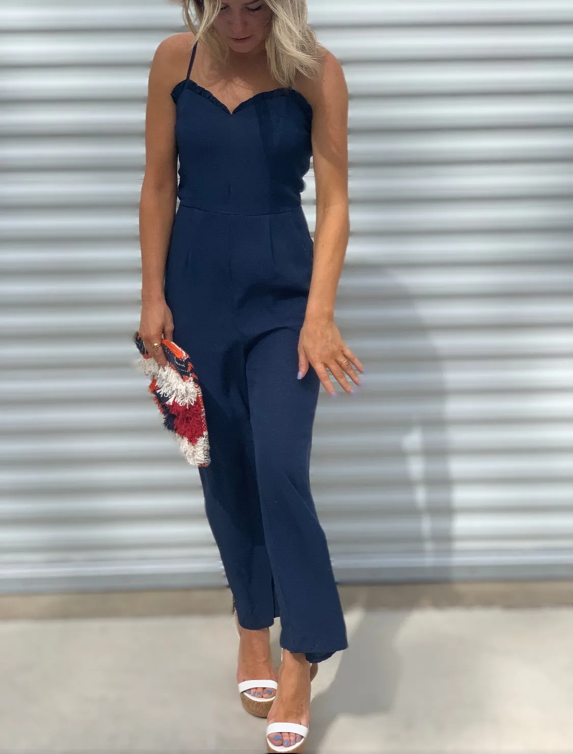 Give Me Frills Ruffled Wide Leg Jumpsuit