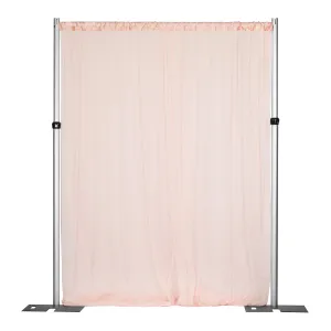 Glitter Tulle Tutu 10ft H x 56" W Drape/Backdrop Curtain Panel - Blush/Rose Gold