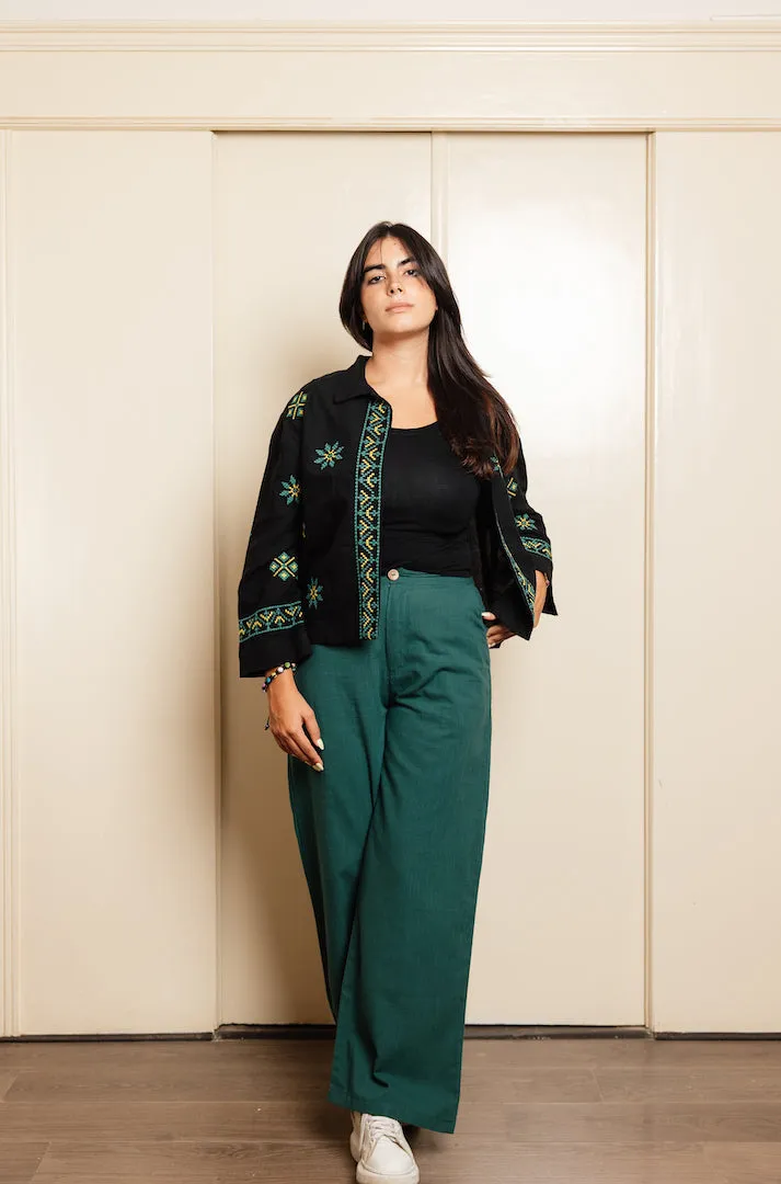 Green Easy-Breezy Linen Pants