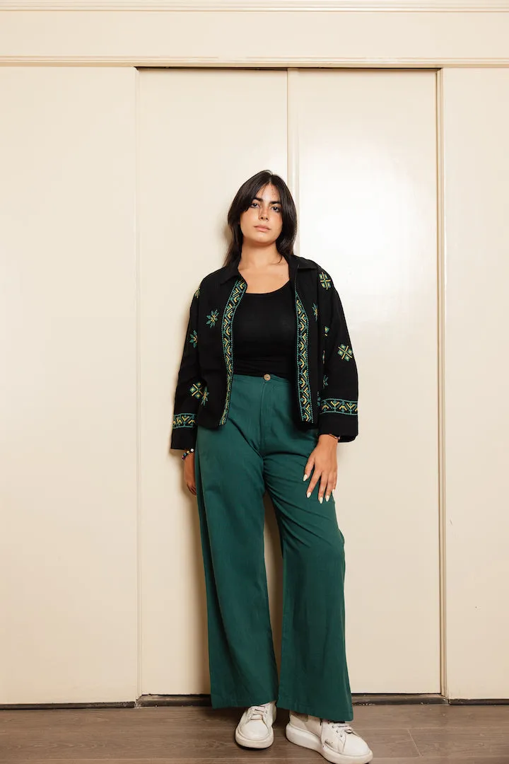 Green Easy-Breezy Linen Pants