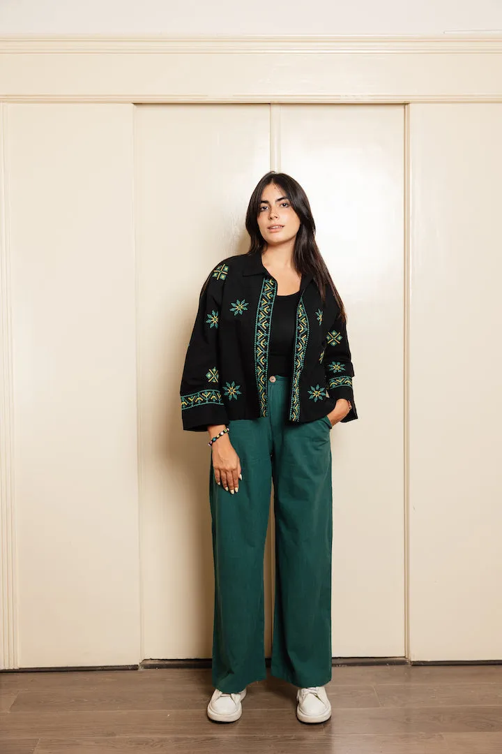 Green Easy-Breezy Linen Pants