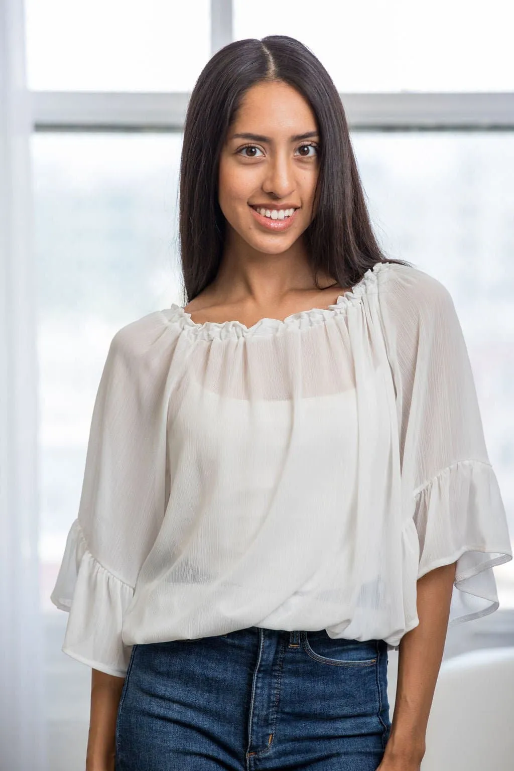 It's A Breeze Off The Shoulder Blouse - White