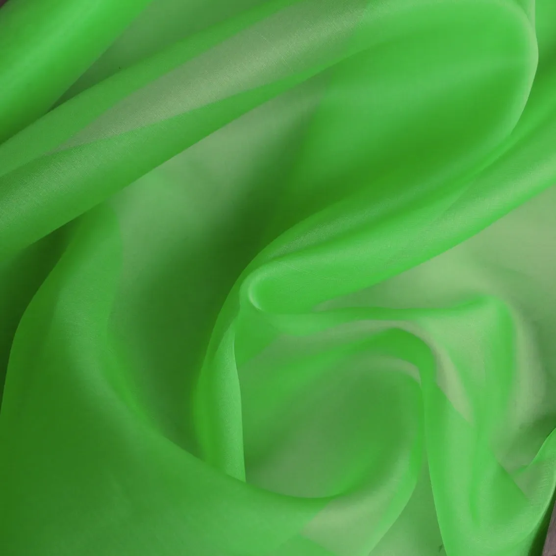 Lime Silk Organza (112cm wide)