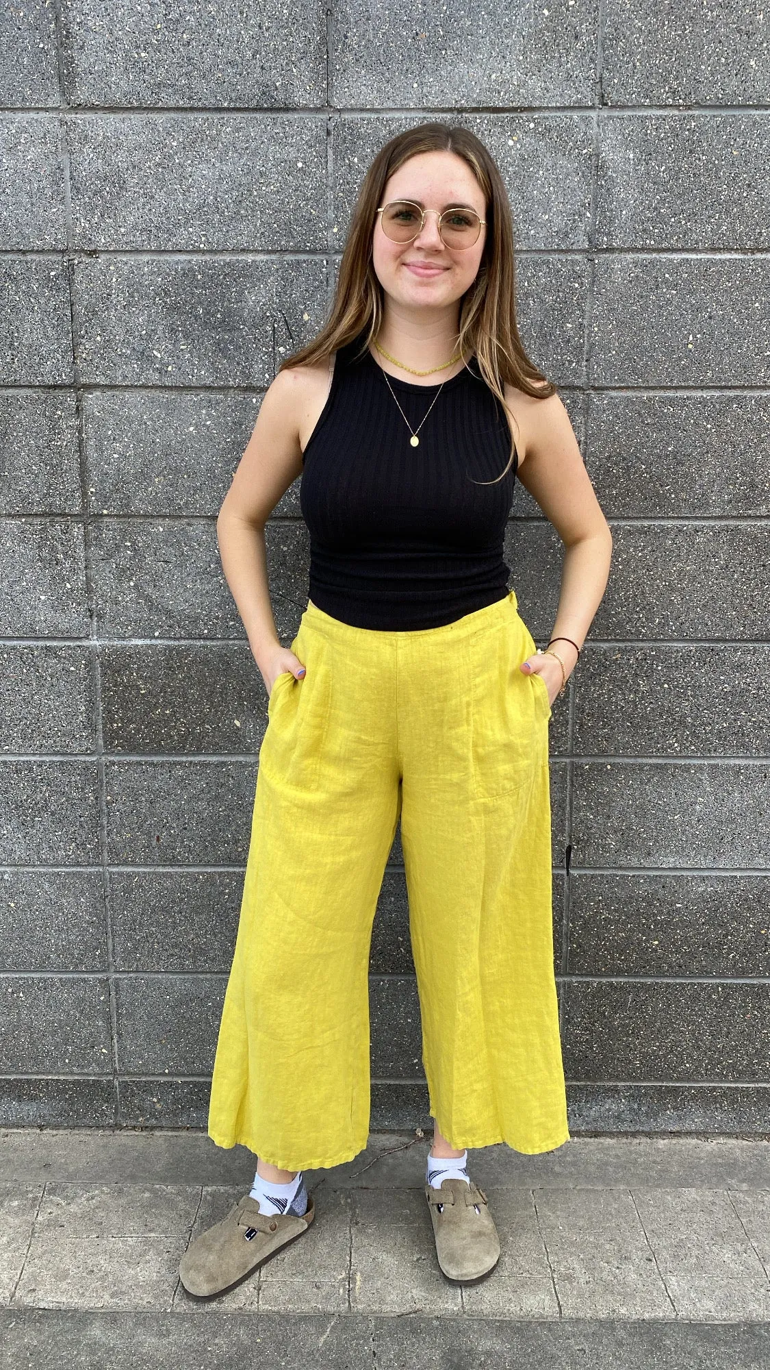 LINEN CROP PANT