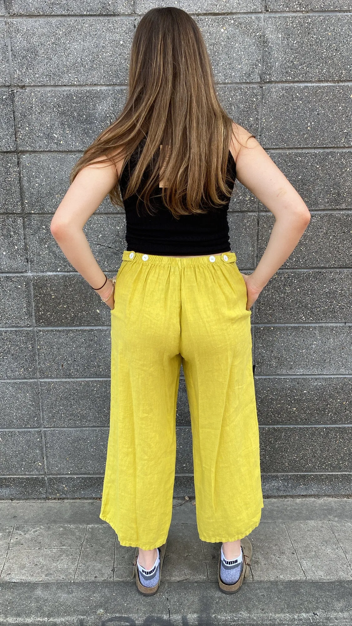 LINEN CROP PANT