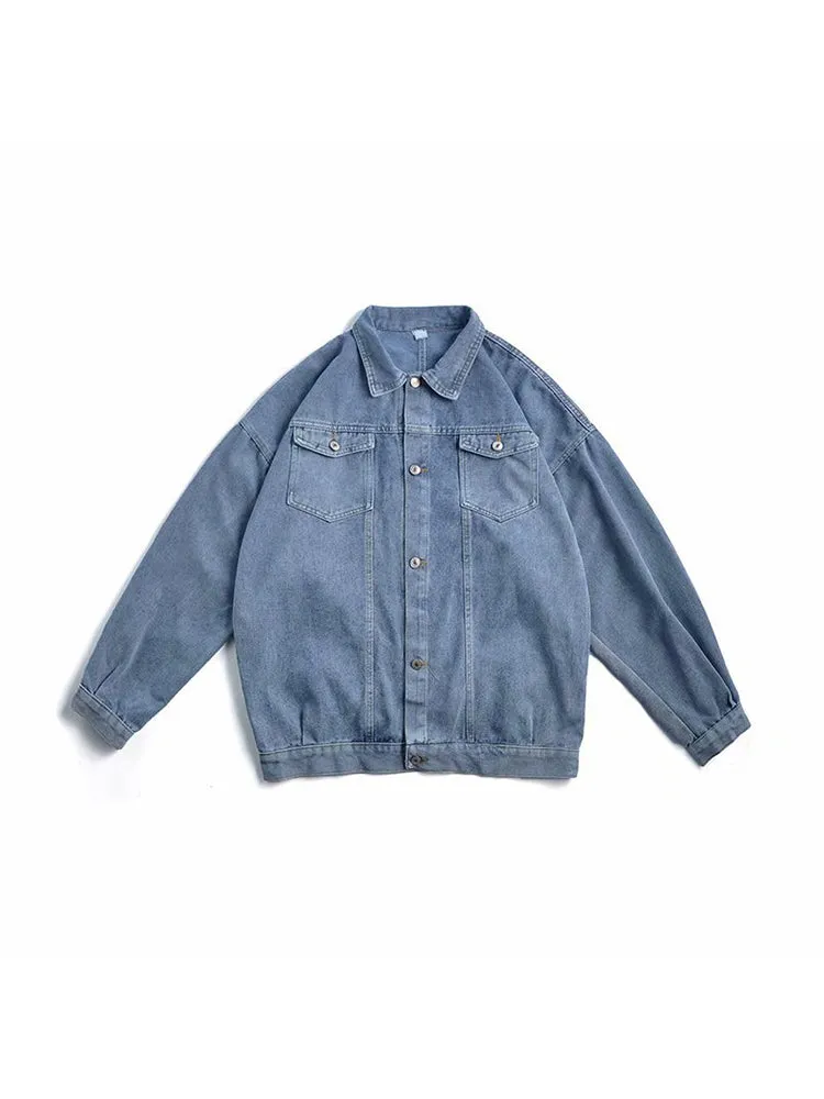 Men'S Vintage Washed Denim Jacket