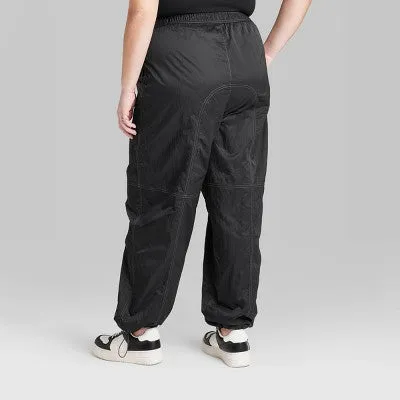 New - Wild Fable Women's High Rise Relaxed Parachute Pants Lightweight