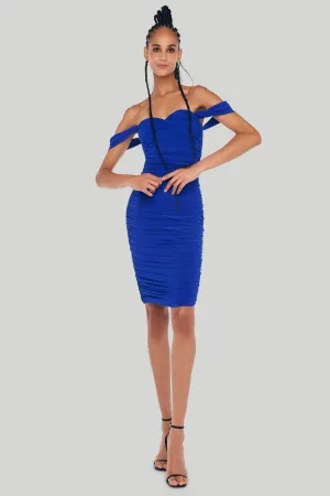 Norma Kamali - Walter Dress with Winglet Sleeves in Electric Blue