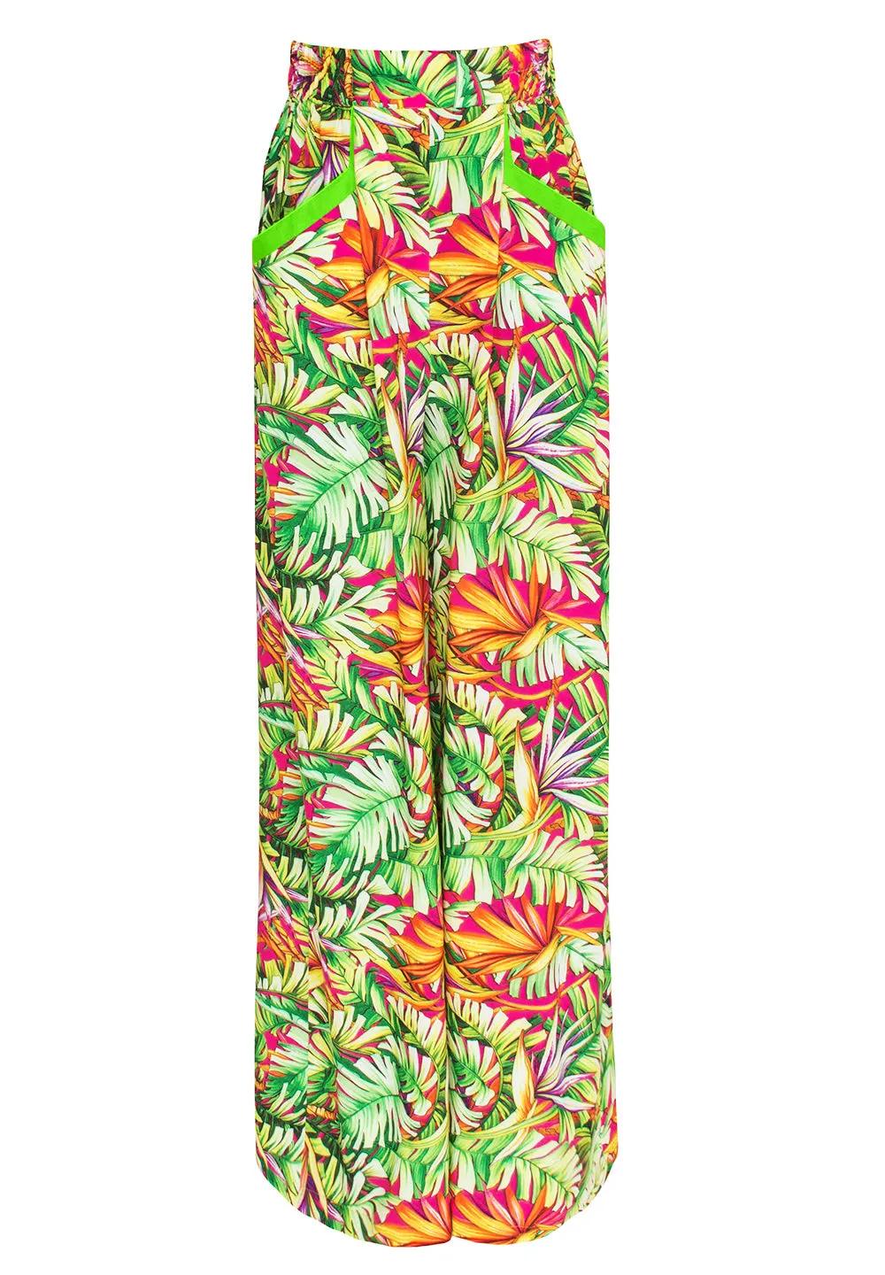 Tropics - Jungle Paradise Pants (Neon Green)