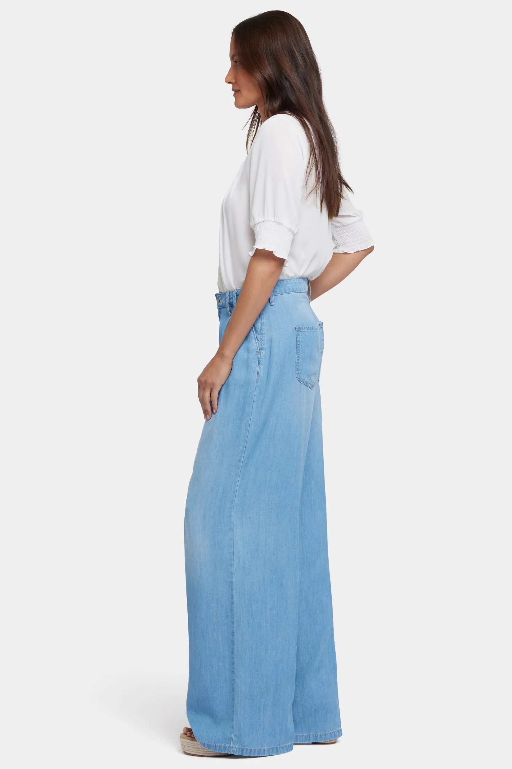 Whitney Pleated Trouser Pants With Super High Rise | Canary Beach